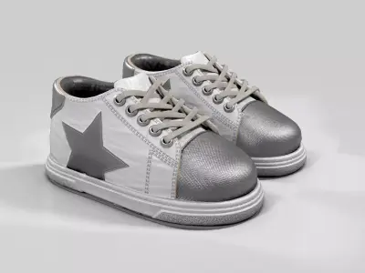 Children Snickers Shoes PBR Low-poly 3D model