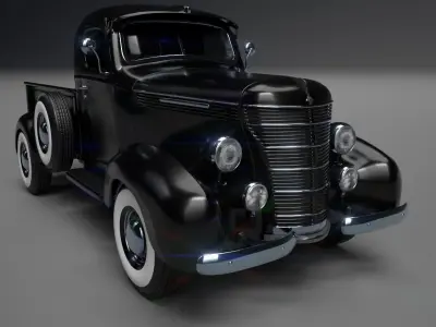 Classic Vintage Truck Low-poly 3D model