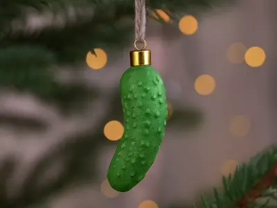 Pickle Ornament Funny Christmas Holiday Tree Decoration 3D print model