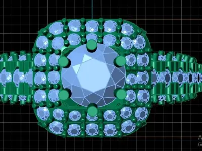 Luxury Engagement Ring 3d Printable Model 3D print model