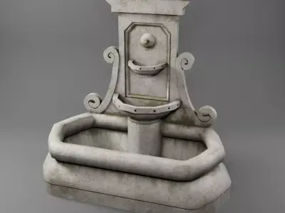 Fountain Low-poly 3D model