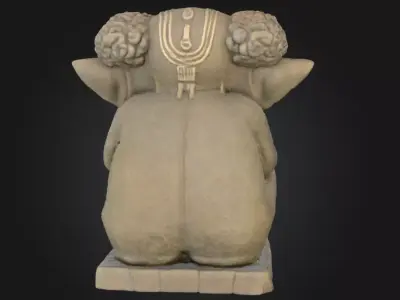Tribal Guardian Idol Low-poly 3D model