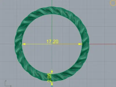 Cuban 4mm ring  3D print model