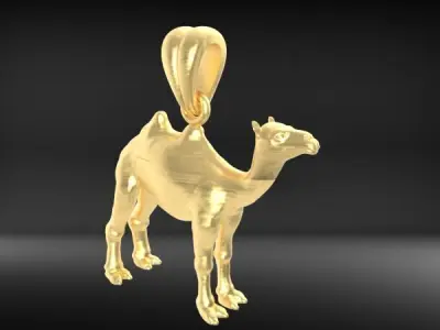 Camel Pendant Necklace Charm Bracelet Jewelry 3D print model