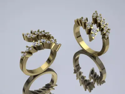 Jewelry Ring Gold KJ-865 3D print model