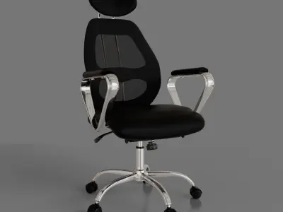 computer chair 04 Low-poly 3D model