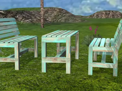 Old lounge chair 3D model