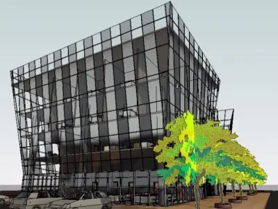 CULTURAL CENTER -compelete revit project -P5 3D model