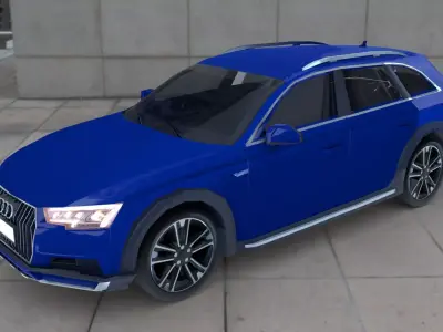 Audi A4 Allroad Quattro 2016 Low-poly 3D model