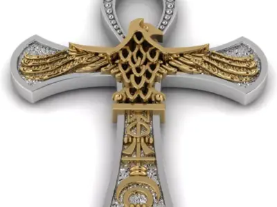 Egyptian cross Ankh 3D print model 3D print model