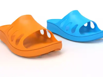 Slippers shoes 3D model