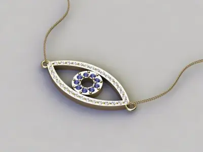 eye necklaces 3D print model