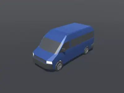 Van lowpoly Low-poly 3D model