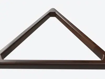 Billiard Pool Wood 9 Ball Rack 3D model