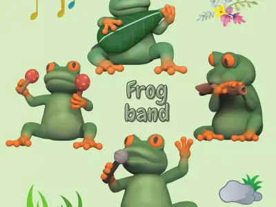 Frog Band 3D print model