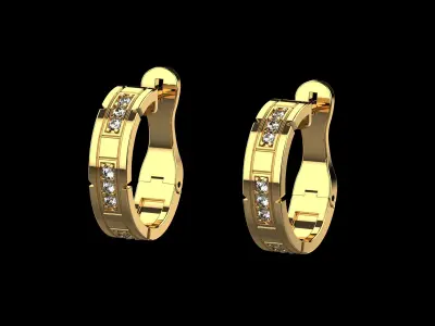 Cartier Earrings N234 3D print model