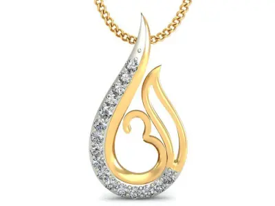 Solitaire Women Pendant 3dm STL OBJ FBX Renders Details 3D print model 47