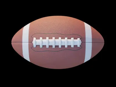 High Quality American Football - Clean and Dirty Versions - 4K 3D model