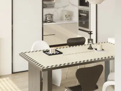 Modern residential indoor 3D model