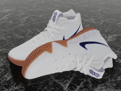 NIKE KYRIE 4 UNCLE DREW 3D SHOES Low-poly 3D model