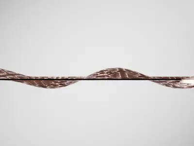 Wavy wall partition lu design 3D model