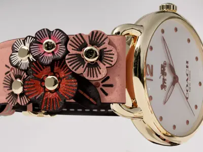 Luxury Floral Wristwatch 3D Model 3D model