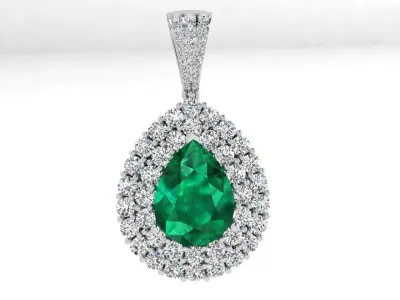 Pear Halo Pendant 3735 3D print model