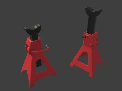 Steel Jack Stand Low-poly 3D model