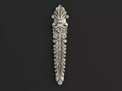 3D Carved decor vertical model 3D model purchase