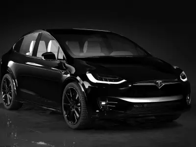 Tesla Model X Low-poly 3D model