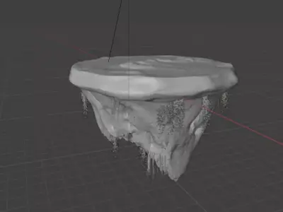 Fantasy Floating Island Free 3D model