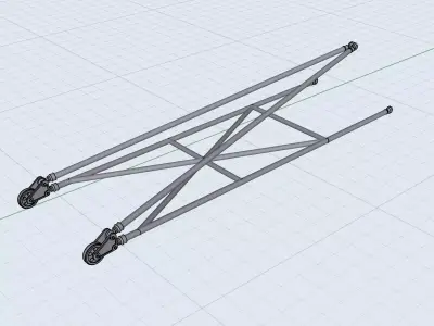 Drag Racing Wheelie Bars Pro Mod Street Outlaws V8 Twin Design 3D print model