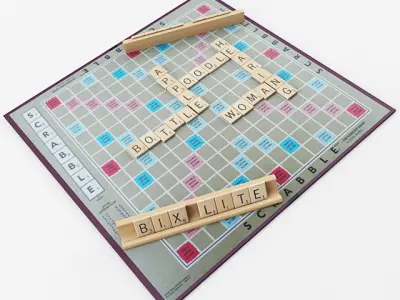 Scrabble Board Game 3D model