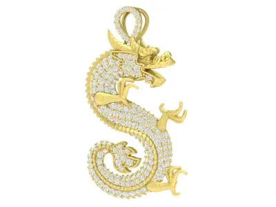 Luxury Chinese Dragon S Pendant Jewelry 3D Model 3924 3D print model