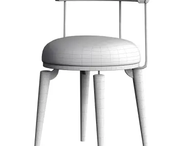 Guest chair light luxury 3D model