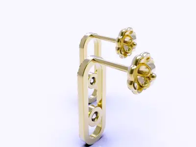 Messika earrings 3D print model