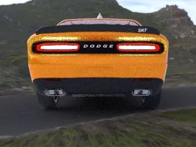 dodge challenger SRT Low-poly 3D model