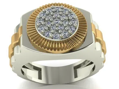 collection men rings 3D print model