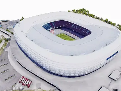 Allianz Arena-Bayern Munich Low-poly 3D model