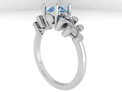 Round Cut Ring 3596 3D print model