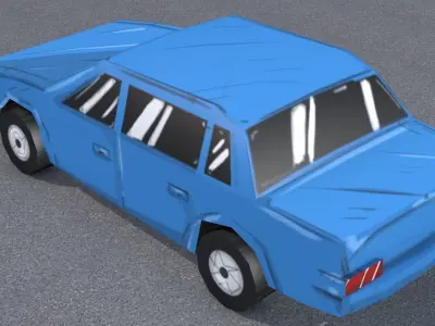 Low poly Cars car simulator Low-poly 3D model