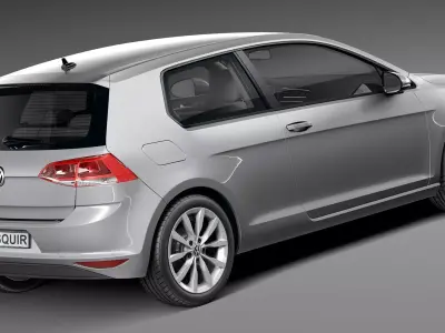 Volkswagen Golf VII 3-door 2013 3D model