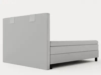Lucky Continental Bed 180x200memory Low-poly 3D model