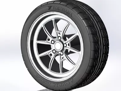 Custom wheels Weld Racing S80 for scale model 3D print model