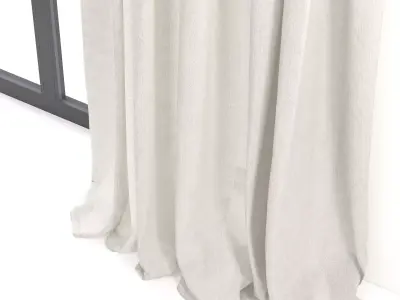 Curtains 57 Linen 3D model
