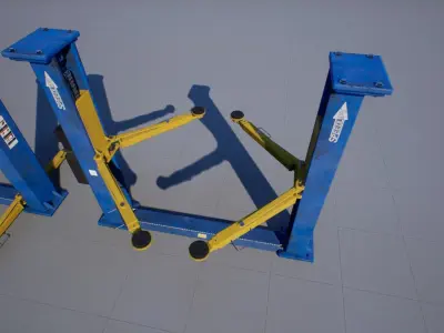Car Lift Low-poly 3D model from CGTrader