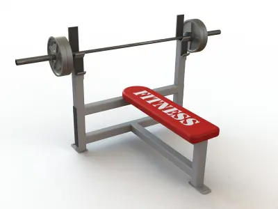 Bench Press 3D Model 3D model