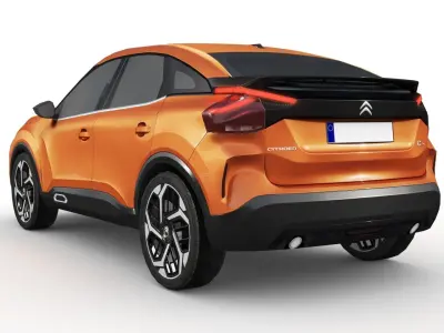 Citroen C4 2022 Low-poly 3D model