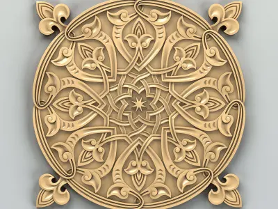 Round rosette 034 3D model