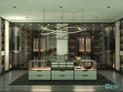 Modern Luxury Dressing Room 3D model